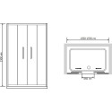 Душевая дверь в нишу RGW Passage PA-11 (1500-1550)x1950 профиль хром