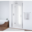 Душевая дверь в нишу Vegas Glass AFP 110 08 02 L вход 63 см, профиль глянцевый хром, стекло шиншилла
