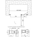 Душевая дверь в нишу Vegas Glass EP-F-1 105 01 01 R профиль белый, стекло прозрачное