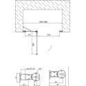 Душевая дверь в нишу Vegas Glass EP-F-1 105 07 01 R профиль матовый хром, стекло прозрачное
