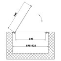 Душевая дверь в нишу Vegas Glass EP 90 05 02 профиль бронза, стекло шиншилла