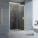 Душевая дверь в нишу Vegas Glass ZP 120 09 01 профиль золото, стекло прозрачное