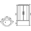 Душевая кабина Royal Bath RB100NRW-T-CH+Р