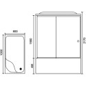 Душевая кабина Royal Bath RB 8100BP3-WC-CH L