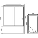 Душевая кабина Royal Bath RB 8120BP3-WT-CH L