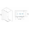 Душевая перегородка RGW Walk In WA-13-B 120x195, профиль матовый черный