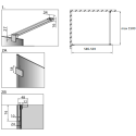 Душевая перегородка Radaway Essenza Pro 8 Gold Walk-in 60x200