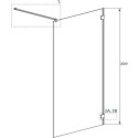 Душевая перегородка Radaway Essenza Pro 8 Gold Walk-in 60x200