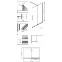 Душевая перегородка Radaway Furo Black Walk-in 140 R