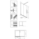 Душевая перегородка Radaway Furo Black Walk-in 150 L