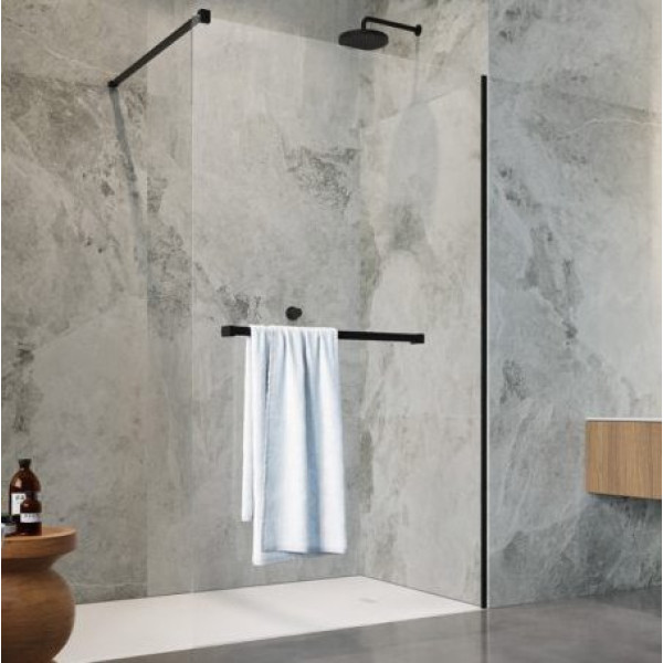Душевая перегородка Radaway Modo New Black II 120 с полотенцедержателем