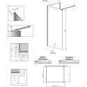 Душевая перегородка Radaway Modo New Black IV 110x80