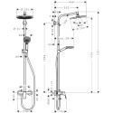 Душевая стойка Hansgrohe Crometta S 240 1jet Showerpipe EcoSmart 27269000 9 л