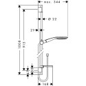 Душевой гарнитур Hansgrohe Raindance Select E 150 27857000 Unica'S Puro