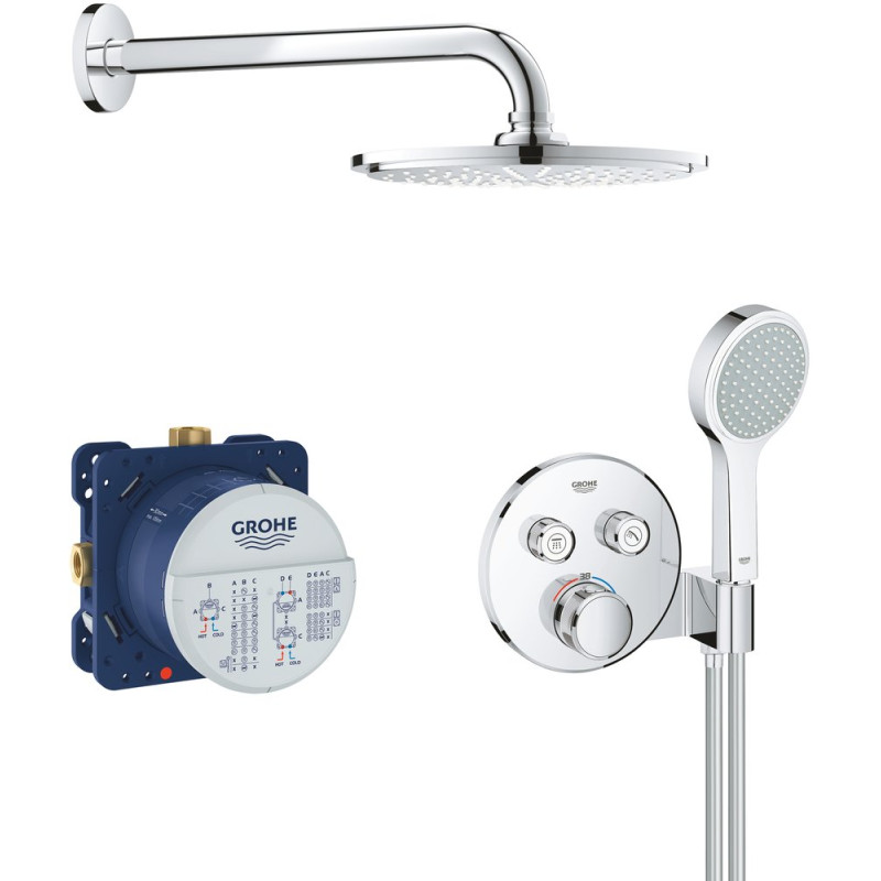 Душевой комплект Grohe Grohtherm SmartControl 34743000 С ВНУТРЕННЕЙ ЧАСТЬЮ