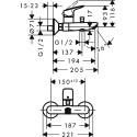 Душевой комплект Hansgrohe Logis 71091000 + Logis 71400000 + душевой гарнитур Crometta 100 Vario 26651400