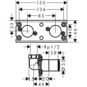 Душевой комплект Hansgrohe RainSelect 15380700 + 15310180 + 26842700 + 26840180