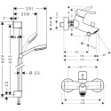 Душевой комплект Hansgrohe Talis S 72400000 смеситель + душевой гарнитур