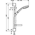 Душевой комплект Hansgrohe Vernis Shape 71650000 смеситель + душевой гарнитур