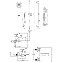 Душевой комплект Jacob Delafon Eo E24158RU-CP + E24160RU-CP + E32907-CP