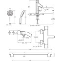 Душевой комплект Jacob Delafon Talan E10378RU-CP + E10105RU-CP + E99899RU-CP