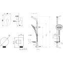 Душевой комплект Lemark Atlantiss LM3223C + LM8072C + LM8086C