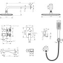 Душевой комплект Lemark Ursus LM7222BL С ВНУТРЕННЕЙ ЧАСТЬЮ