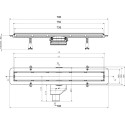 Душевой лоток Pestan Confluo Frameless Line 750 черный матовый