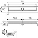 Душевой лоток TECE TECEdrainline 601501 150 см комплект