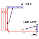Душевой уголок Cezares Elena A12 100 P Cr R
