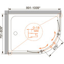 Душевой уголок Cezares Pratico RH2 100x80 C Cr