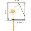 Душевой уголок Cezares Slider AH 1 80/90 90 C Cr