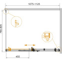 Душевой уголок Cezares Stylus Soft AH 1 110/80 C Cr