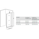 Душевой уголок Good Door Mokka WTW+SP 140х80х185 см