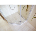 Душевой уголок GuteWetter Lux Festt GK-101 правый 100x100 см стекло бесцветное, профиль хром