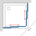 Душевой уголок GuteWetter Practic Square GK-433 80x80 см стекло бесцветное, профиль матовый хром