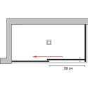 Душевой уголок GuteWetter Slide Rectan GK-863A левая 130x80 см стекло бесцветное, профиль хром
