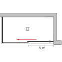 Душевой уголок GuteWetter Slide Rectan GK-863B левая 160x80 см стекло бесцветное, профиль хром