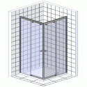 Душевой уголок GuteWetter Slide Square GK-864 80x80 см стекло бесцветное, профиль хром