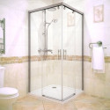 Душевой уголок GuteWetter Slide Square GK-864 80x80 см стекло бесцветное, профиль хром