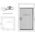 Душевой уголок Kubele DE019SC-CLN-BR 120 см, профиль бронза