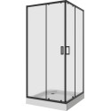Душевой уголок Niagara Nova NG-6809-08 BLACK 100x100, квадратный, черный