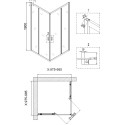 Душевой уголок Niagara Nova NG-6809-08 BLACK 100x100, квадратный, черный