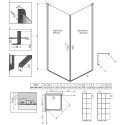 Душевой уголок Radaway Nes Black KDD I Factory 80x100