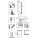 Душевой уголок Radaway Nes KDJ B 90x70 L