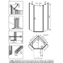 Душевой уголок Radaway Nes PTJ 90x80, R