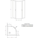 Душевой уголок Radaway Premium Plus A 100x190 прозрачное стекло