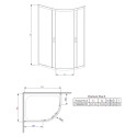 Душевой уголок Radaway Premium Plus E 100x80x170 стекло фабрик