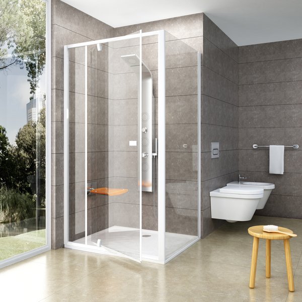 Душевой уголок Ravak PDOP2 100х100, Transparent, профиль и ручки белые