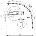 Душевой уголок Ravak XP2CP4-90 Transparent, блестящий профиль